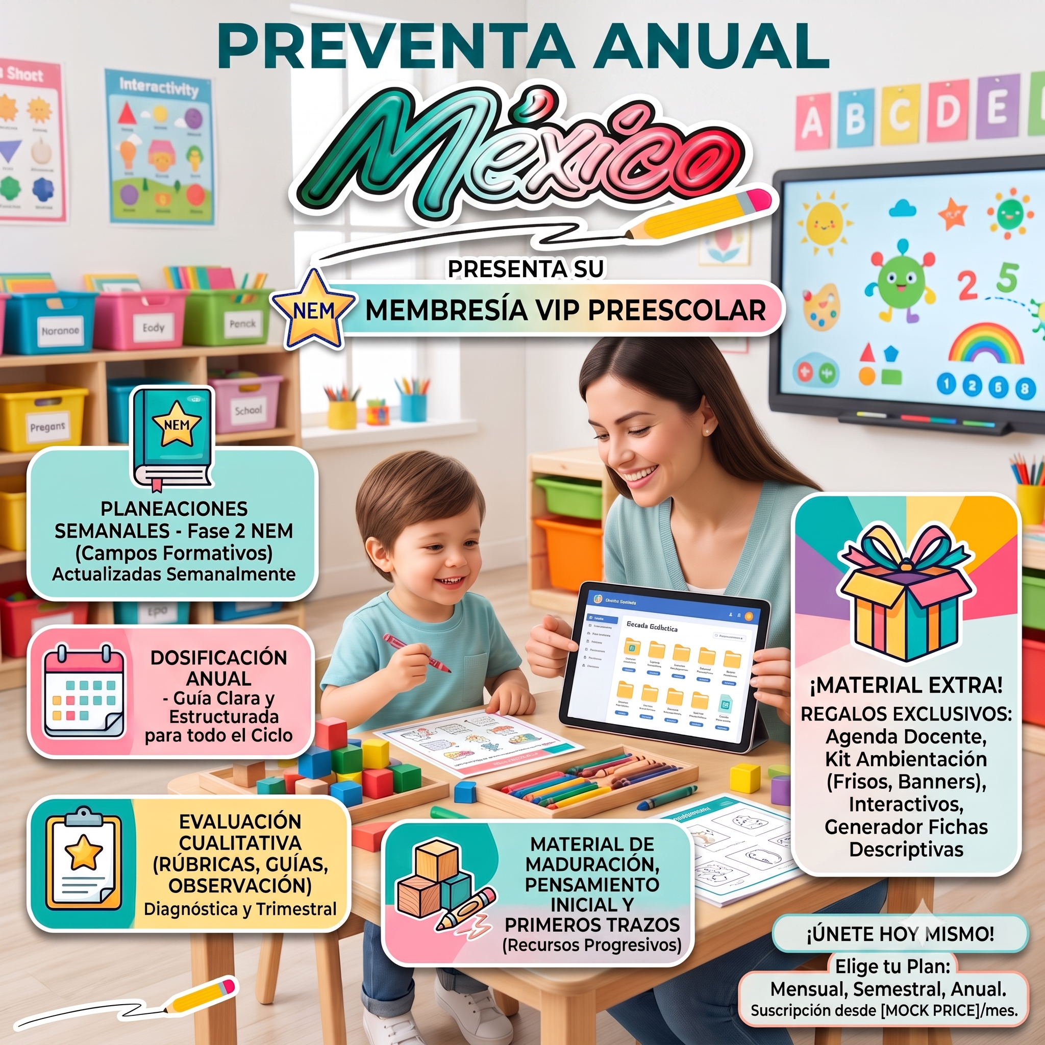 PREVENTA  ANUAL Membresía Premium de Planeaciones Preescolar